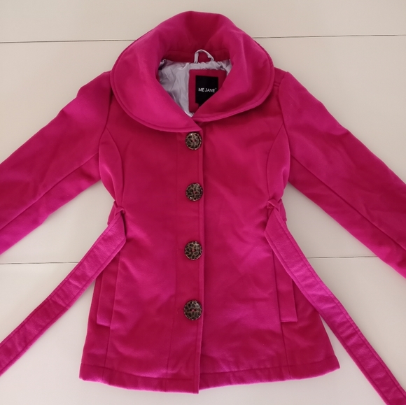 Me Jane Dark Pink Pea Coat Girls Size XL 16 NWT - Picture 3 of 16